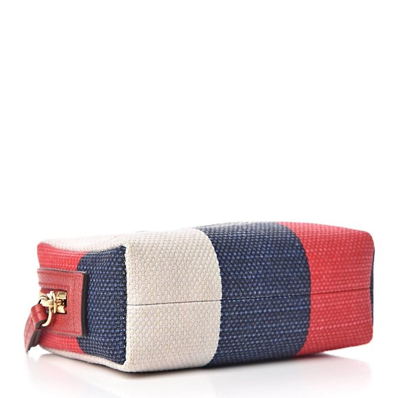 Gucci Sylvie Stripe Travel Pouch in Red, White and Blue NEW W DUSTBAG - Picture 2 of 7